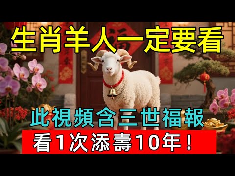 生肖羊人一定要看，此視頻含三世福報，看1次添壽10年！#生肖 #運勢 #命理 #屬相 #風水 #財運 #佛陀 #佛學 #佛法 #佛教 #修行 #智慧 #因果 #佛家