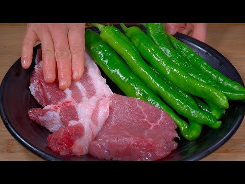 辣椒炒肉在家這樣做，比飯店還好吃，肉片嫩滑青椒鮮香超下飯#家常菜 #cooking #烹饪 #food #美食分享