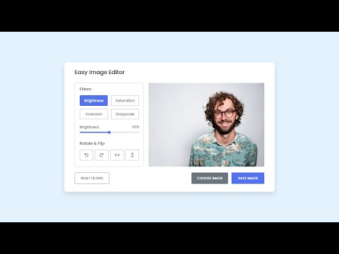 Build An Image Editor in HTML CSS & JavaScript | Image Editor in JavaScript