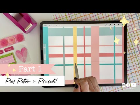 How to make a Plaid Repeat Pattern in Procreate! || Procreate Surface Pattern