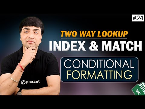 Index & Match Functions- Excel Two Way Lookup  using Index & Match & Conditional Formatting