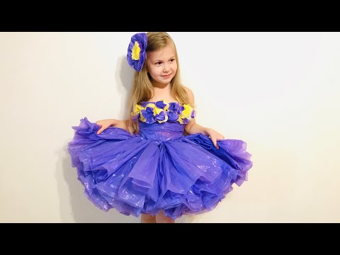 ИЗ ПАКЕТОВ КАК СДЕЛАТЬ Платье на КОНКУРС | Платье  из бросового материала | ЭКО-МОДА | Эмилия