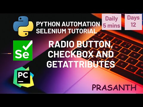 Day 12 Radio Button, CheckBox & Get Attributes Python Selenium Tutorial #python #selenium #tutorial