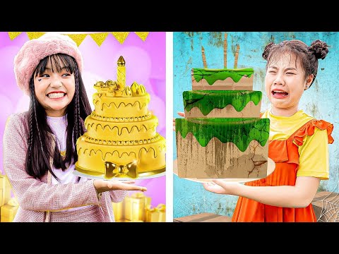 Ulang Tahun Kaya Vs Ulang Tahun Miskin! Gadis Miskin Vs Gadis Kaya Di Pesta Ulang Tahun!