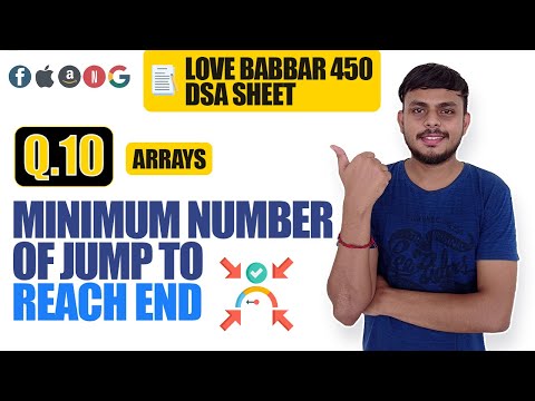Minimum number of Jumps to reach end of an array | Love Babbar DSA Sheet Q10 | Arrays | Jump Game II
