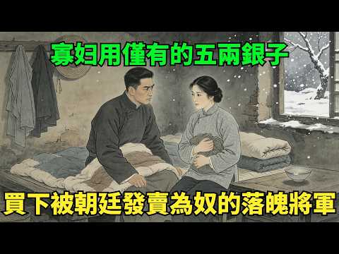 守寡八年的郝家娘子，在臘月寒冬用僅有的五兩銀子，買下了被朝廷發賣為奴的落魄將軍。卻沒人知道這寒酸農婦的真實身份是什麽。#民間故事#善有善報#爲人處世#故事分享