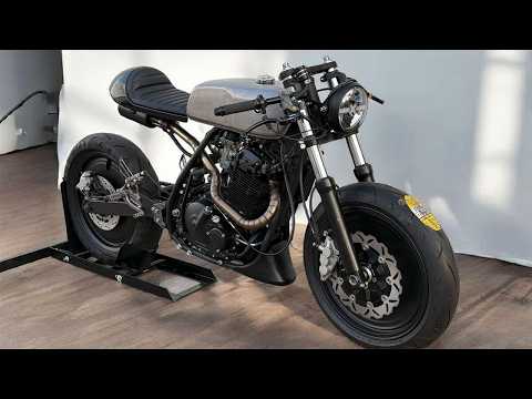 Suzuki DR650 Caferacer Full Time Lapse Build Start to Finish