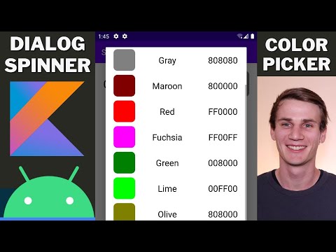 Color Picker Android Studio Kotlin Custom Spinner Tutorial