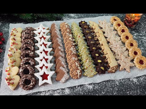 10 Types of CHRISTMAS COOKIES from 1 DOUGH! Absolutely DIFFERENT TASTES! Delicious!