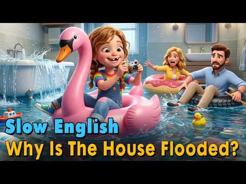 Why Is The House Flooded? | Easy English Listening Practice Story (A1-A2 Level)