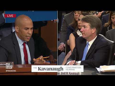 Booker asks Kavanaugh if he respects Trump, and if he'd recuse from cases involving the presidency