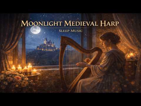 Relaxing Medieval Harp 🌙 | Calm Fantasy Music for Sleep & Deep Relaxation (1 Hour)