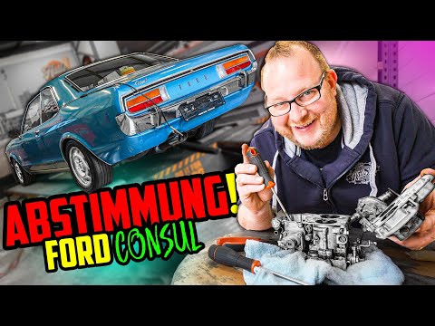 Marco geht auf LEISTUNGSSUCHE! - Ford Consul 2.8L V6 - Vergaser zerlegen am Prüfstand!