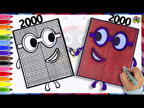 How To Draw NUMBERBLOCK 2000 & Coloring For Kids | Learn To Draw Numberblock 2000 Easy At ArtStart