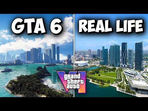 GTA 6 vs REAL LIFE Locations - Comparing Vice City to MIAMI