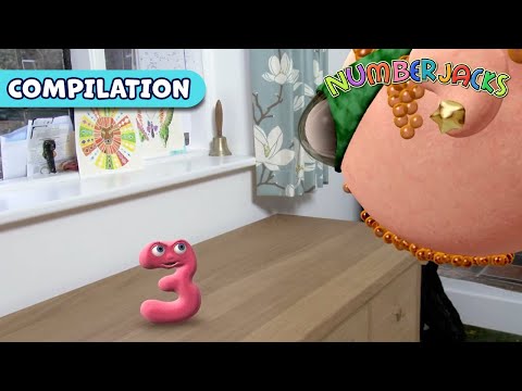 Number Patterns! 1, 2 and 3! | Learn With The Numberjacks Compilation