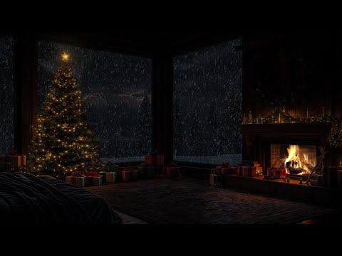 Quiet Winter Cabin: Peaceful Snowfall and Cozy Fireplace Crackles for Rest, Relax, Focus ASMR