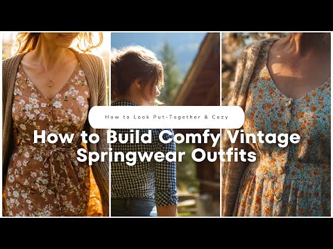 🎀 How to Build Comfy Vintage Springwear Outfits That Look Put-Together & Cozy! ✨
