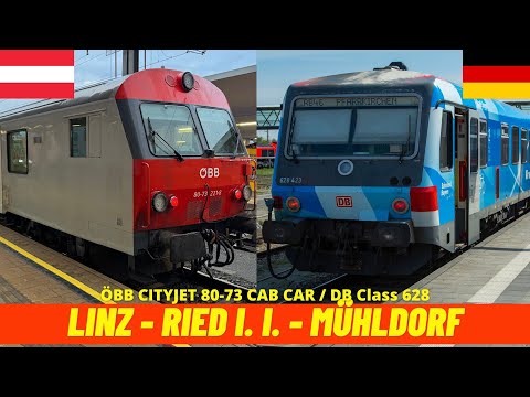 Cab Ride Linz → Mühldorf (ÖBB, DB, Austria, Germany, July 2025) train driver's view 4K