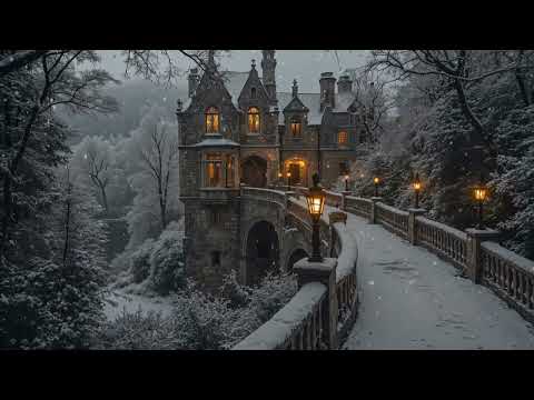 You're Walking Through the Forgotten Castle | Moody Winter Ambience | Dark Academia Piano