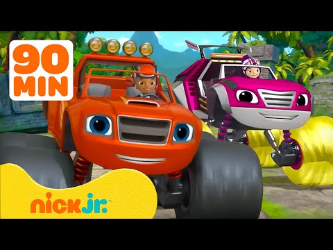 Вспыш и чудо-машинки | Карнавальное спасение Блейза и Уоттса и другие миссии! 🐙 с Габби | Nick Jr.