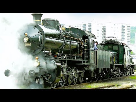 GIANT OLD SWISS STEAM BEASTS | ROTARY SNOW BLOWER XROT 100, C 5/6 | BAHNPARK BRUGG 2025