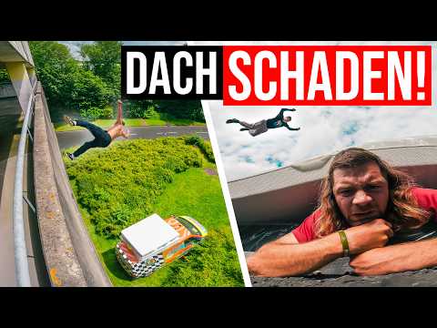Aus 8M aufs AUTO SPRINGEN?! & Lustige Sprünge mit MATRATZEN! | Freerunning Schlappen