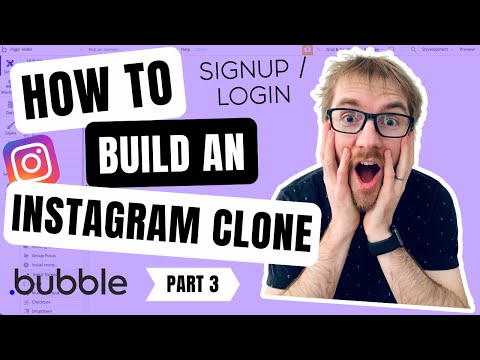 How to build an Instagram CLONE in Bubble (Part 3) - Signup and Login - Bubble tutorial