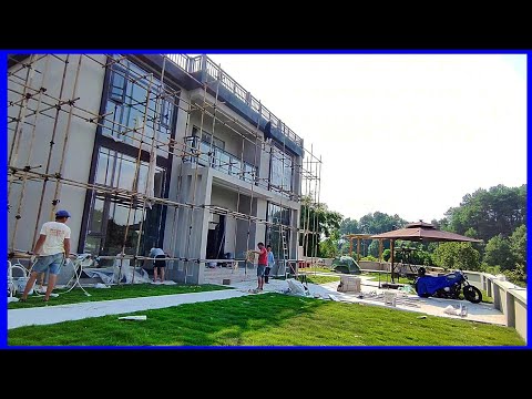 the whole process of building a million dollar modern house is so cool and peaceful