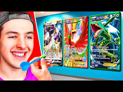 Throwing Darts At GIANT POKEMON CARDS To Get GOD POKEMON in Minecraft