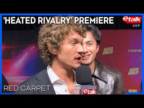 Connor Storrie & Hudson Williams on "matching each other's freak" at 'Heated Rivalry' Premiere