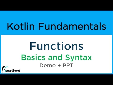 Kotlin Functions and Methods example. Basics and Syntax. Kotlin Android Tutorial. #7.1
