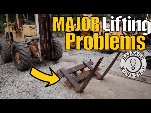 RARE Wheel Loader Forklift LIFTING Repairs ~ Clark Michigan 35AWS All-Terrian Forklift