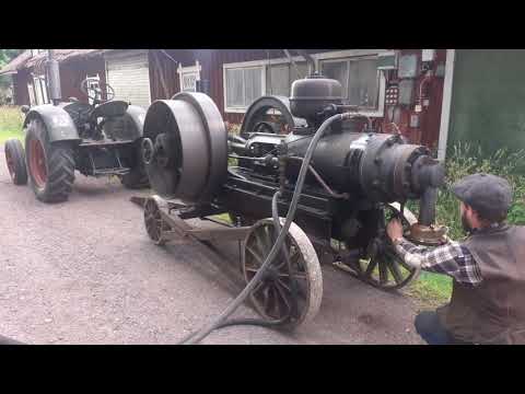 First start of the Krimo 35HP Hot bulb Engine