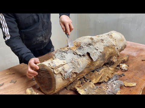 The Miracle In A Piece Of Rotten Wood // Unique Coffee Table And Beautiful Wooden Tile Pattern