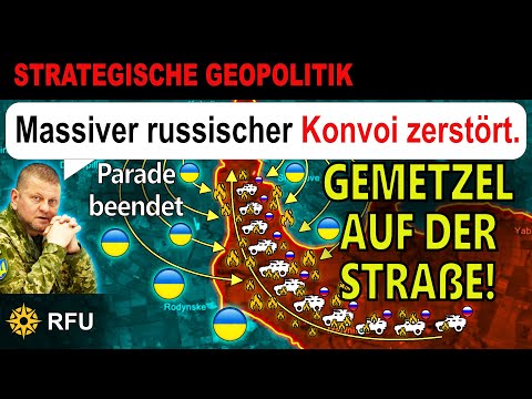 15.11.25: Großer russischer Konvoi wird getroffen und brennt auf der Straße nach Pokrovsk aus