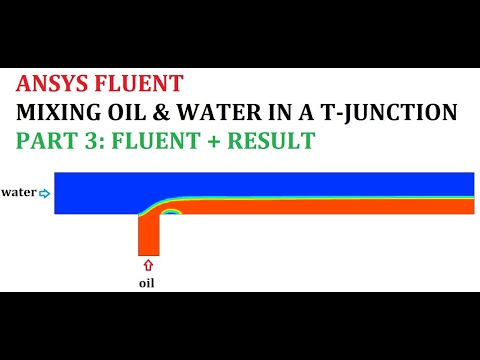 ANSYS FLUENT Tutorial: VOF model (Mixing T-junction Oil + water) Part 3/3
