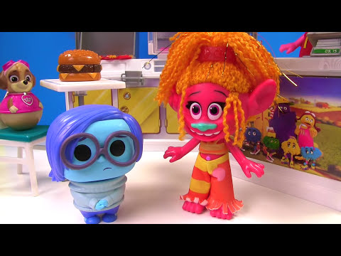 The Trolls Get To Work With Inside Out Characters As Cashiers At A Store | Fun Videos For Kids