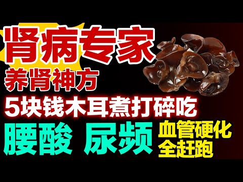 肾病专家私藏养肾神方，5块钱木耳煮打碎吃，腰酸、尿频、血管硬化全赶跑【健康大诊室】