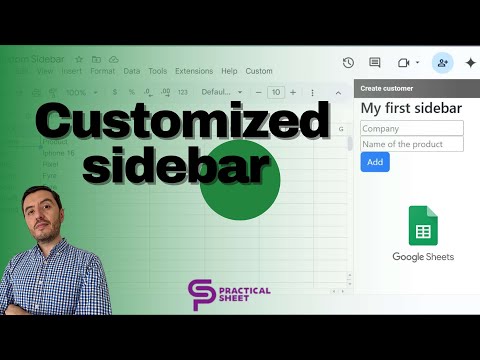 Create a Custom SIDEBAR with Forms in Google Sheets - 📝