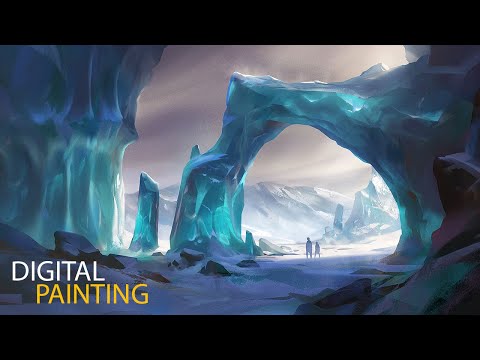 Ice Passage: Environment Digital Painting Process