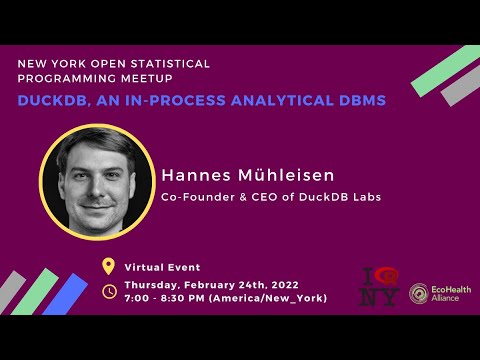 Hannes Mühleisen - DuckDB, an in-process analytical DBMS