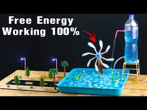 How to Make a Free Energy With Water Wheel - Science Project Without Electricity at Home
