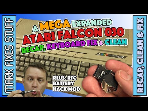 Servicing an Expanded Atari Falcon 030, Recap, Keyboard Repair, RTC Hack Mod & Clean Up!