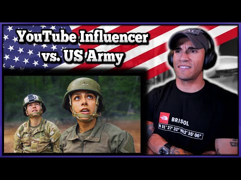 US Soldier reacts to Michelle Khare tries the Army