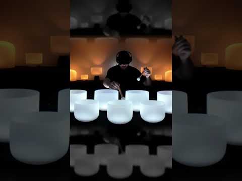 Crystal Bowls Relaxation 🧡💛 #crystalbowls #soundhealing