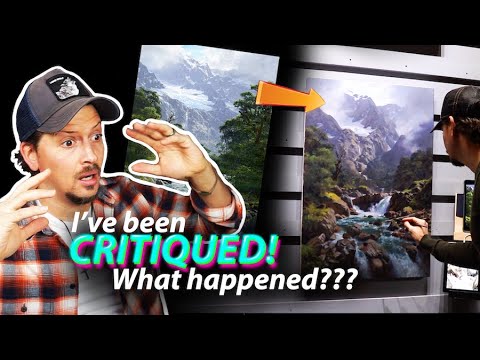 My students CRITIQUED my painting and THIS HAPPENED?!? Painting a Mountain River Landscape in OILS!