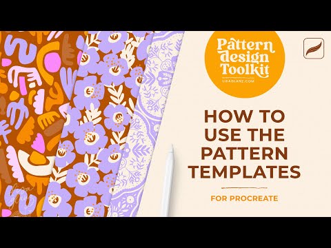How to use the Pattern Design Templates in Procreate to create perfect repeating patterns