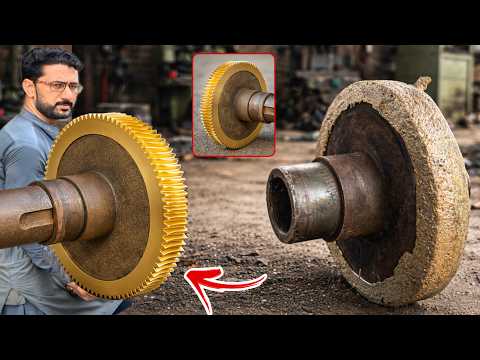 Making a New Industrial Gear & Shaft from an Old Brass Piece | Master Machinist