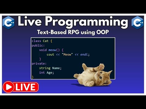 🧙‍♂️ LIVE PROGRAMMING 🧙‍♂️ | Text-Based RPG in C++ 🧠 Object Oriented Programming Tutorial